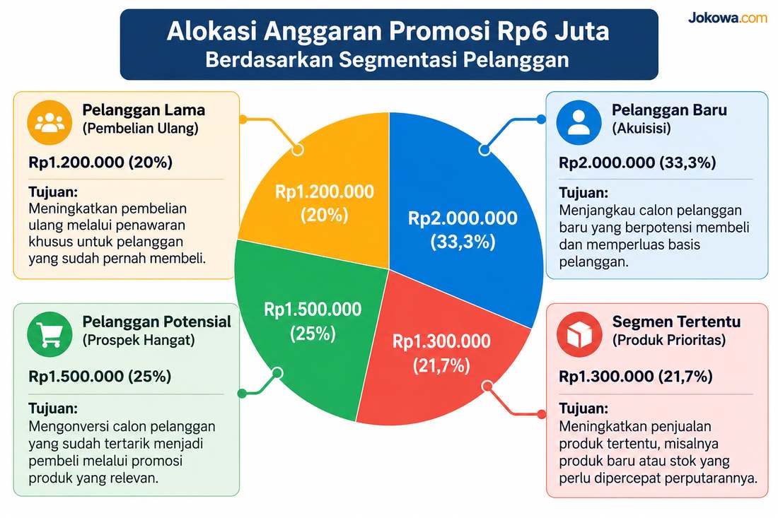 Atur anggaran promosi untuk setiap segmen